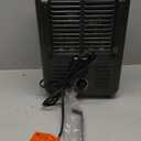 Milkhouse Space Heater 1300W/1500W Electric Heater with Overheat and Tip-Over Safety Shutoff Thermostat Manual Control for Home Workplace Gray