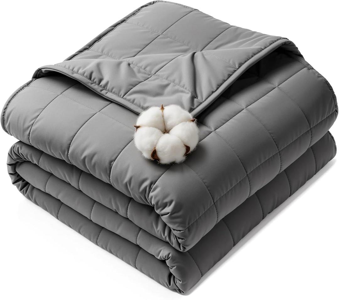 HCOIW Weighted Blankets for Adults - 15lbs,60” x 80”Queen Size Heavy Blanket for Sleeping, Machine Washable, Soft and Breathable Cooling Blanket with Premium Glass Bead,All-Season