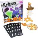 Fotorama Hankman Glow, Magnetic Hangman Mystery Word Guessing Game for Kids & Families, Glow in The Dark Travel Game, Guess Who Before Hank Falls
