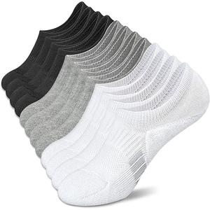 Amutost No Show Socks Womens Athletic Cushion Ankle Footies Low Cut 5-6 Pairs, Large
