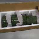 BUYMAX Plant Pots Indoor 5 inch Ceramic Flower Pot with Drainage Hole and Ceramic Tray - Gardening Home Desktop Office Windowsill Decoration Gift, Set of 4-Plants NOT Included (Patina)