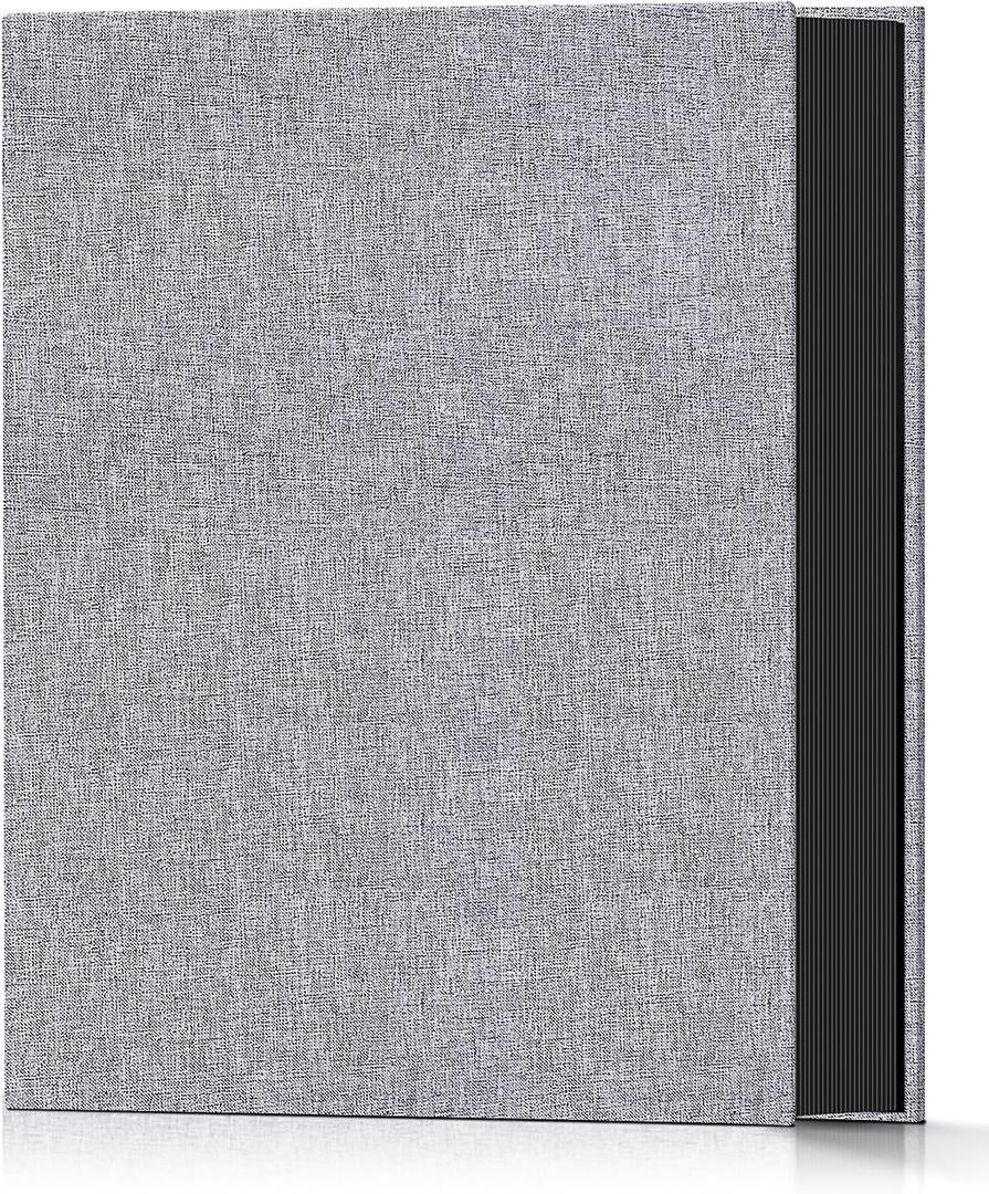 Popotop Photo Album 4x6 200 Pockets for Wedding Gifts,Linen Hardcover Picture Albums for Family Anniversary Baby Vacation Pictures (Gray)