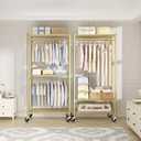 FUTASSI P1 Medium Heavy-Duty Portable Closet, 30" W x 14" D x 76" H, Gold