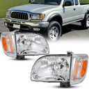 Headlights&Corner Lights Assembly For 2001-2004 Toyota Tacoma Pickup Truck