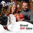 5 x Christmas Watch Bands for Apple Watch Band 38/40/41/42/44/49mm for Men Women, Silicone Waterproof Adjustable Printed Smartwatch Strap for iWatch Series 9 8 7 6 5 4 3 2 1 SE Replacement Wristband Gifts (Red Christmas Tree)