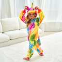 FZOSM Cute Girls Unicorn Halloween Costume Cosplay Onesie (3-4 Years, Yellow)