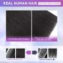 Clip in Hair Extensions Real Human Hair, 18 Inch 100g/3.6oz, 1B Natural Black, Invisible Seamless Straight Remy Human Hair Extensions Cip ins for Women 8pcs Per Set with Double Weft