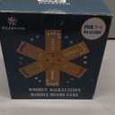 Marble Board Game, Wooden Board Game for 4 and 6 Players, Portable Original Marble Game with 24 Marbles 12 Dice for Family Friends Party Game Night