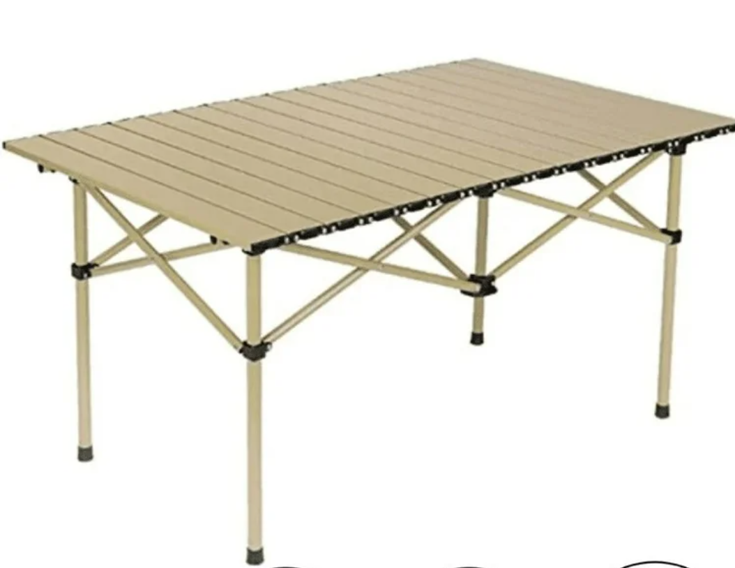 TUSOPORT Camping Table Folding Table Picnic Table Portable Foldable CampTable (Kakhi Yellow)