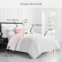 kate spade new york Engineered Stripe 3-Piece Full/Queen Comforter Set, 300 Thread Count and 100% Cotton Reversible Cover, All Season Warmth Bedding, Machine Washable, Pink and Grey
