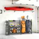 WALMANN Garage Sports Equipment Organizer, Ball Storage Stand, Indoor Golf Bags Stand for Garage