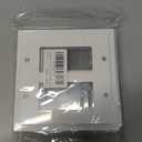 2-Gang Modern Edge Decorative Wall Plate Cover Switch Outlet Double Decorator Electrical Faceplate for Light Switches, Smart Switch, GFC, ReceptacleI, Dimmers, USB Outlet (4 Pack, Double Decorator)