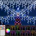 40+ Modes Smart Icicle Lights for Outside - 32.8Ft Connectable App Controlled Super Xtras 16 Million Color Changing Icicle Christmas Lights Outdoor Indoor Dimmable Timer Remote Waterproof