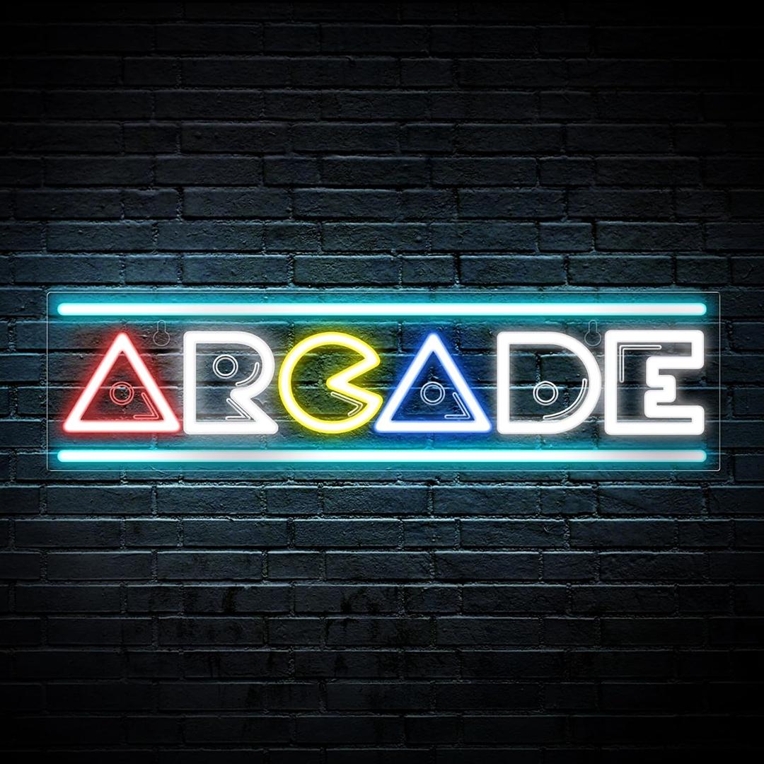 Kavaas Arcade Neon Sign, 3D Engraved Arcade Signs for Arcade Room Decor | Retro Neon Sign for Boys Bedroom, Gaming Wall decor - Best Arcade Gifts for Teenage Boys, Christmas (Z_Arcade_ACD2)