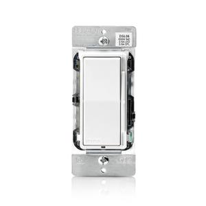 Leviton Decora Slide Dimmer Switch for Dimmable LED, Halogen and Incandescent Bulbs, DSL06-1LZ, White with Ivory and Light Almond Faceplates