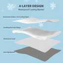 Cooling Blanket for Dogs - Q-MAX>0.4 Waterproof Pet Throw Blanket Bed Cover, Non-Slip Dog Blankets for Couch Protector, Washable Furniture Cover for Summer, Pearl Blue,40x50