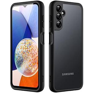 JETech Matte Case for Samsung Galaxy A14 4G/5G 6.6-Inch, Frosted Translucent Back Protective Slim Phone Cover, Anti-Fingerprints (Black)