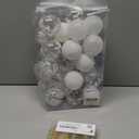 60mm/2.36inch Clear Christmas Ornaments, 30ct Shatterproof White Christmas Tree Ornaments Set Transparent Hanging Balls with Stuffed Decorations for Halloween Thanksgiving Xmas Wedding Party Home