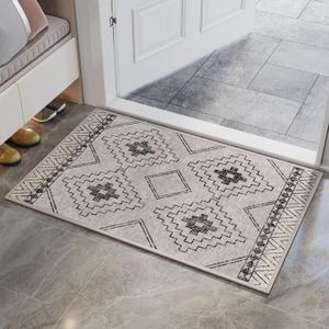 YDKGL Indoor Door Mat 20"x31",Beige Door Mats Indoor Entrance Dirt Resistant & Absorbent, Non-Slip Rubber Backing Front Door Mats,Washable Low-Profile Doormat for Entryway, Inside Home Entrance