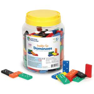 Learning Resources Double-Six Dominoes - Classroom Must Haves, Math Teaching Tools, Dominoes for Kids, Math Learning Games