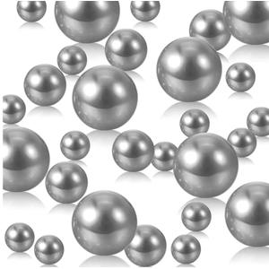 400Pcs Vase Filler Beads, Bright Silver No Hole Plastic Pearls Beads for Centerpieces Vases,Wedding Decorations, Birthday Party Home Table Decor,for Floating Candle(8/14/18mm)