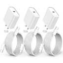 iPhone 16/15 Pro Max Charger Fast Charging,20W USB C Charger Block,2Pack Type C Fast Charging Cord Long USB C to C Wall Charge Cable for iPhone 16/16 Plus/16 Pro Max, iPad Pro 12.9"/11",iPad Air/Mini