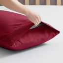 Nestl Burgundy King Pillow Cases 2 Soft King Size Pillow Case, 1800 Brushed Microfiber Pillowcases, Envelope Closure Pillowcase, King Pillow Covers, King Size Pillow Cases Set of 2, 20x40 Inches