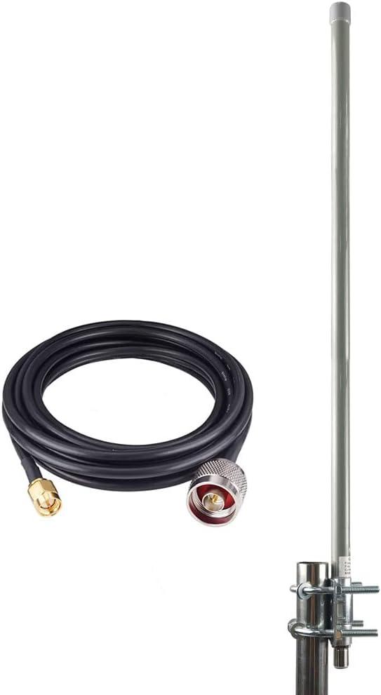 1090MHz ADS-B Antenna-Omni Fiberglass Antenna 12dbi 45inch with 32.8ft SMA Cable for Aviation (12dBi 1.1meters length)
