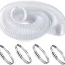 UCandy 2.5" x 10ft Heavy PVC Dust Collection Hose, Flexible Clear Debris and Fume Collection Hose with Stainless Steel Hose Clamps for Dust Collectors with 2 1/2" Ports great for Shop Vacuums