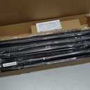 Zeerobee Curtain Rods for Windows 32 to 144, Black Curtain Rod, Adjustable 1 Inch Heavy Duty Outdoor/Indoor Modern Drapery Pole, 32"-144"