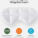 Sivio Weighted Eye Mask for Sleeping, Cooling & Cozy Reversible Blackout Sleep Mask for Women & Men, Microwave Freezable Heavy Blindfold for Migraine, Travel, Meditation, Mothers Day Gift 0.55lb, Grey