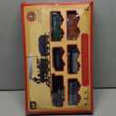 deAO Train Set with Light for Kids, Cargo Cars and Long Track for Boys & Girls Aged 3-12, Train Toys Railway Kits with Signposts & Trees, Electric Train Race Track Playset,Great for Birthday & Xmas