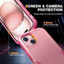 Diaclara Designed for iPhone 15 PlusCase, [with Privacy Screen Protector] [Anti Spy] [Military Grade Drop Protection] Heavy Duty Full-Body Shockproof Phone Case, Pink
