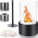 Tabletop Fire Pit, Ethanol Table top Firepit Tabletop Fireplace Indoor Outdoor Decor, Portable Rubbing Alcohol Burner Smores Maker with Extinguisher for Patio Balcony Decoration Housewarming Wedding