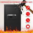 5.2 Cuft Large Floor Safe, Heavy Duty Fire Proof Safes for Home Use with Digital Keypad, Removable Shelves and Alarm System, Anti-theft Home Safe for Documents Money