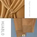 huablo Women's Fashion Knitted Shawl - Khaki Sweater Shawl for Air-Conditioned Rooms (Beige), One Size