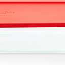 Pyrex Simply Store Glass Food Storage Container, Snug Fit Non-Toxic Plastic BPA-Free Lids, Freezer Dishwasher Microwave Safe, 11 Cup