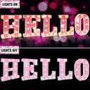 LED Marquee Letter Lights, Light Up Letters Glitter Alphabet Letter Sign Battery Powered for Night Light Birthday Party Wedding Girls Gifts Home Bar Christmas Decoration (7, Pink)