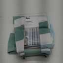 Green Fabric Shower Curtain for Bathroom: Luxury Waffle Striped Diamond Jacquard Weave 70x72, Green