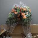 2PCS 4FT Artificial Camellia Tree, Orange Realistic Faux Camellia Plant, for Indoor Outdoor Home Office Porch Spring Decor