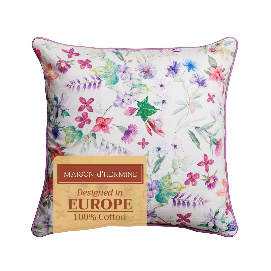 Maison d' Hermine Throw Pillow Covers 100% Cotton (20" x 20" - Pack of 1)
