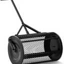 Walensee 24 Inch Compost Spreader Peat Moss Spreader with Upgrade T Shaped Handle for Planting Seeding Durable Lightweight Metal Mesh Spreader for Lawn and Garden Care Manure Spreaders Roller Patented