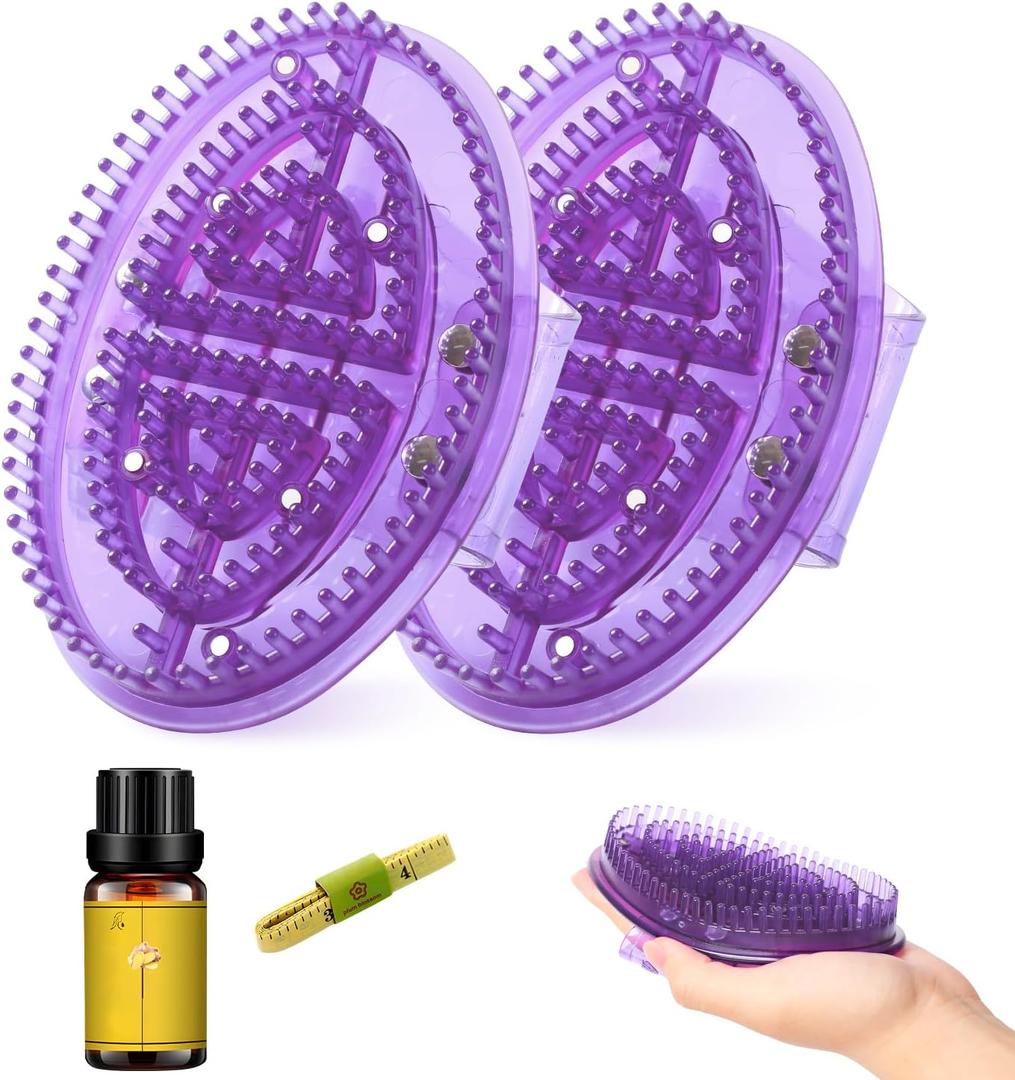 2pcs Meridian Massage Brush,Gua Sha Meridian Brush Massage Body Set,2025 New Meridian Massage Pressure Brush,Whole Body Essential Oil Massage Brush