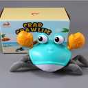 control future Crawling Crab Baby Toy - Infant Tummy Time Toys 3 4 5 6 7 8 9 10 11 12 Babies Boy 3-6 6-12 Learning Crawl 9-12 12-18 Walking Toddler 36 Months Old Music Development 1st Birthday Gifts