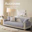 Velvet Washable Couch Cover for Pets Dogs, Non Slip Sectional Sofa Covers for 3 Cushion Couch Sofa L Sharped Sofa Slipcovers, Furniture Protector (1 PCS 36"x82", Light Grey)