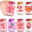 JNYVE Valentines Day Cards for Kids - 66 Pack Mason Jar Happy Valentines Cards - Funny Valentine Gifts for Classroom Boys Girls School Exchange Party Favors (Candy Not Included)