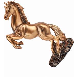 European Horse Sculpture Desktop Ornament for Cafe and Restaurant Decoration (bs-021 Copper Color)