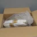 DaYammi 112Pcs Gold Glitter Plastic Plates,Gold Disposable Dinnerware - Gold Plastic Plates Includes 16 Dessert Plate,16 Dinner Plate,16 Per Rolled Napkins with Cutlery and Cups for Party Wedding