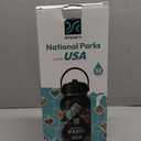 National Parks Water Bottle  32 oz Insulated Stainless Steel Water Jug with 63 Hand-Drawn Park Stickers, Outdoor Accessories & Gift Box  BPA-Free  Ideal for Hiking, Camping & Travel (Advanced Black)