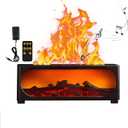 450ml Fireplace Aroma Diffuser with Remote & Auto-Off, Ultrasonic Flame Fireplace Diffuser, 7-Color Flame Essential Oil Diffuser for Home, Bedroom, Office, Yoga